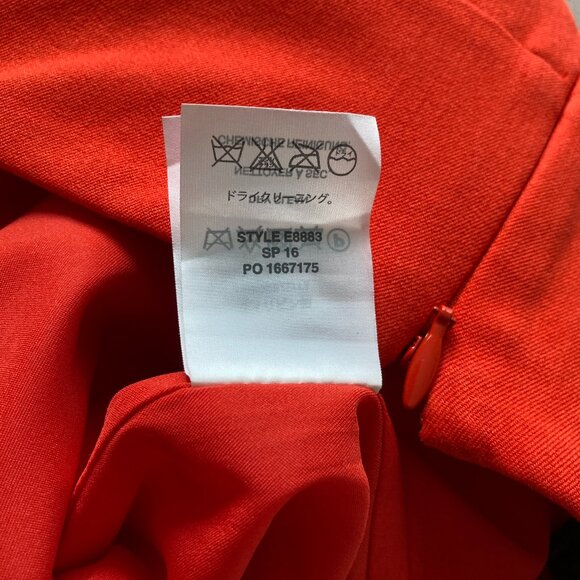 J Crew No 2 Pencil Skirt, vibrant orange pencil skirt, pumpkin orange fall - Picture 6 of 8